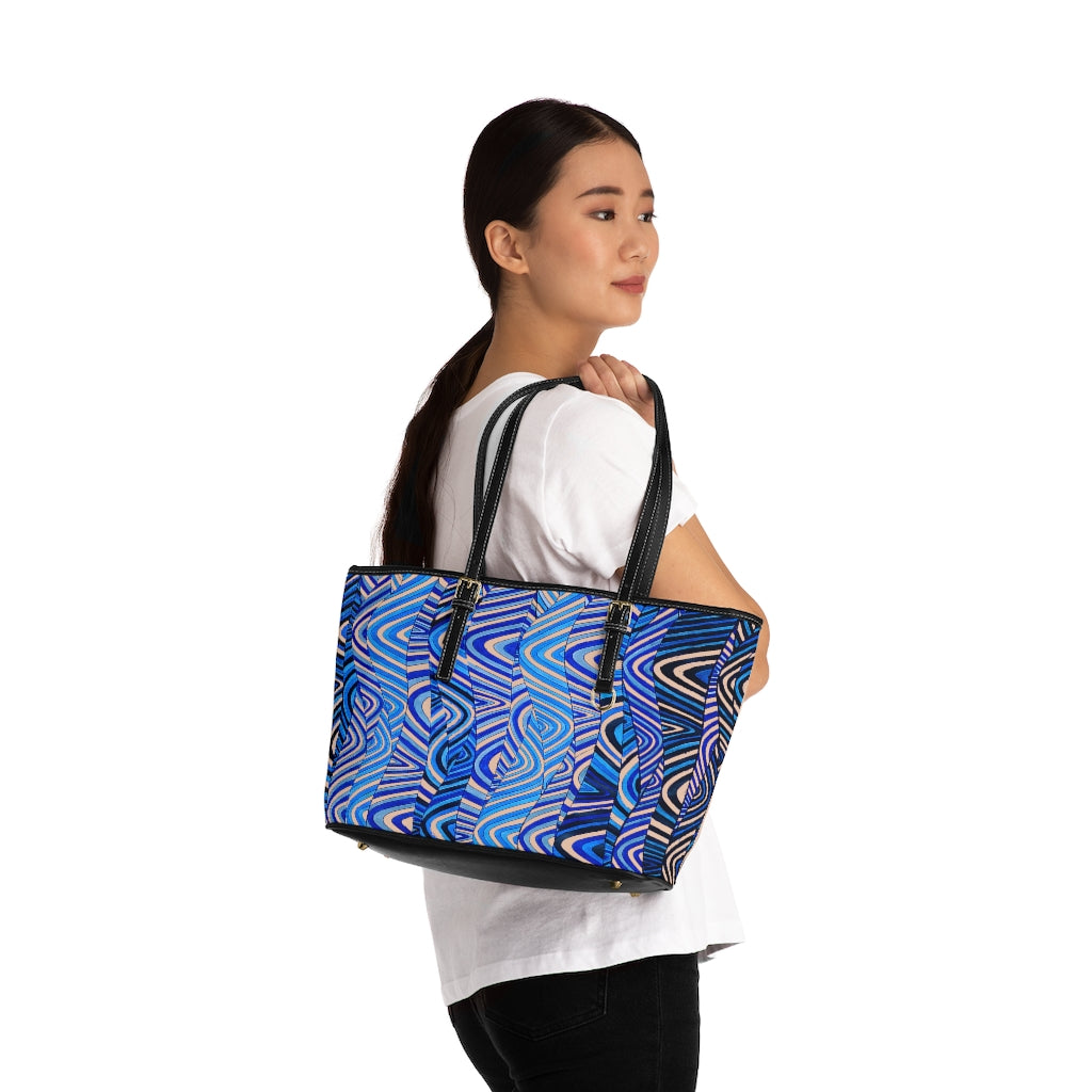 nude psychedelic print tote bag