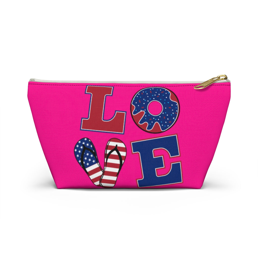 Love Hot Pink Accessory Pouch