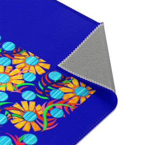 Sun Flower Royal Blue Area Rug