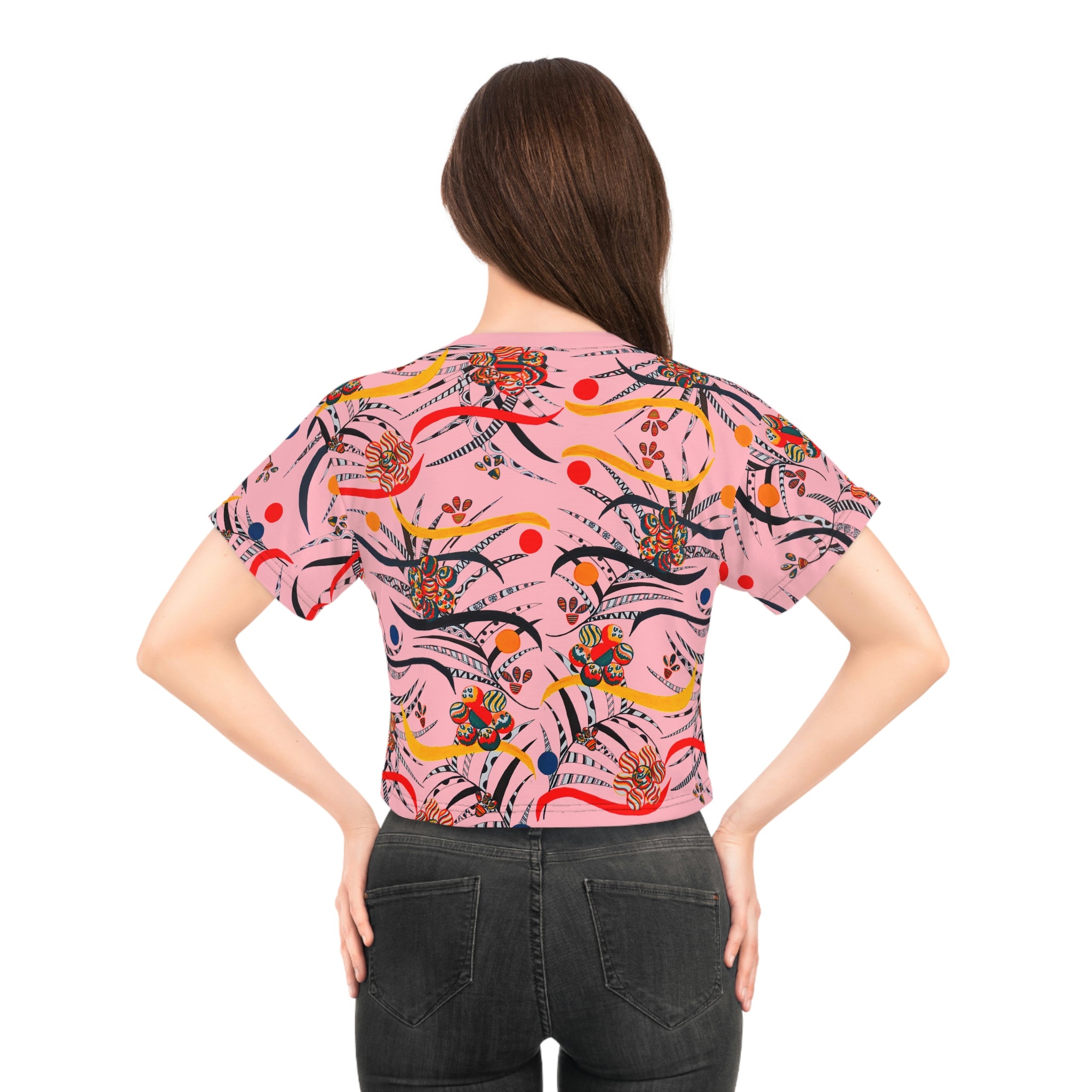 Blush Wilderness AOP Printed Crop Tee