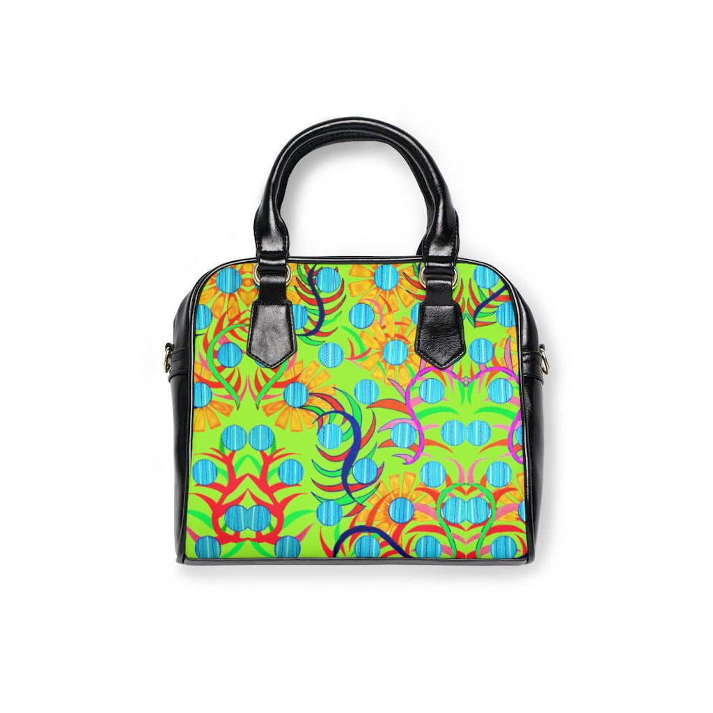 lime green sunflower handbag