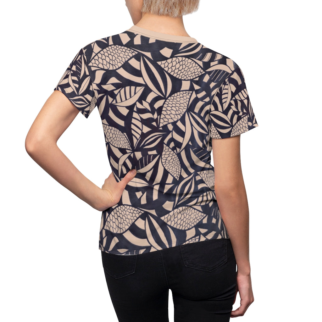 Tropical Minimalist AOP Nude T-shirt