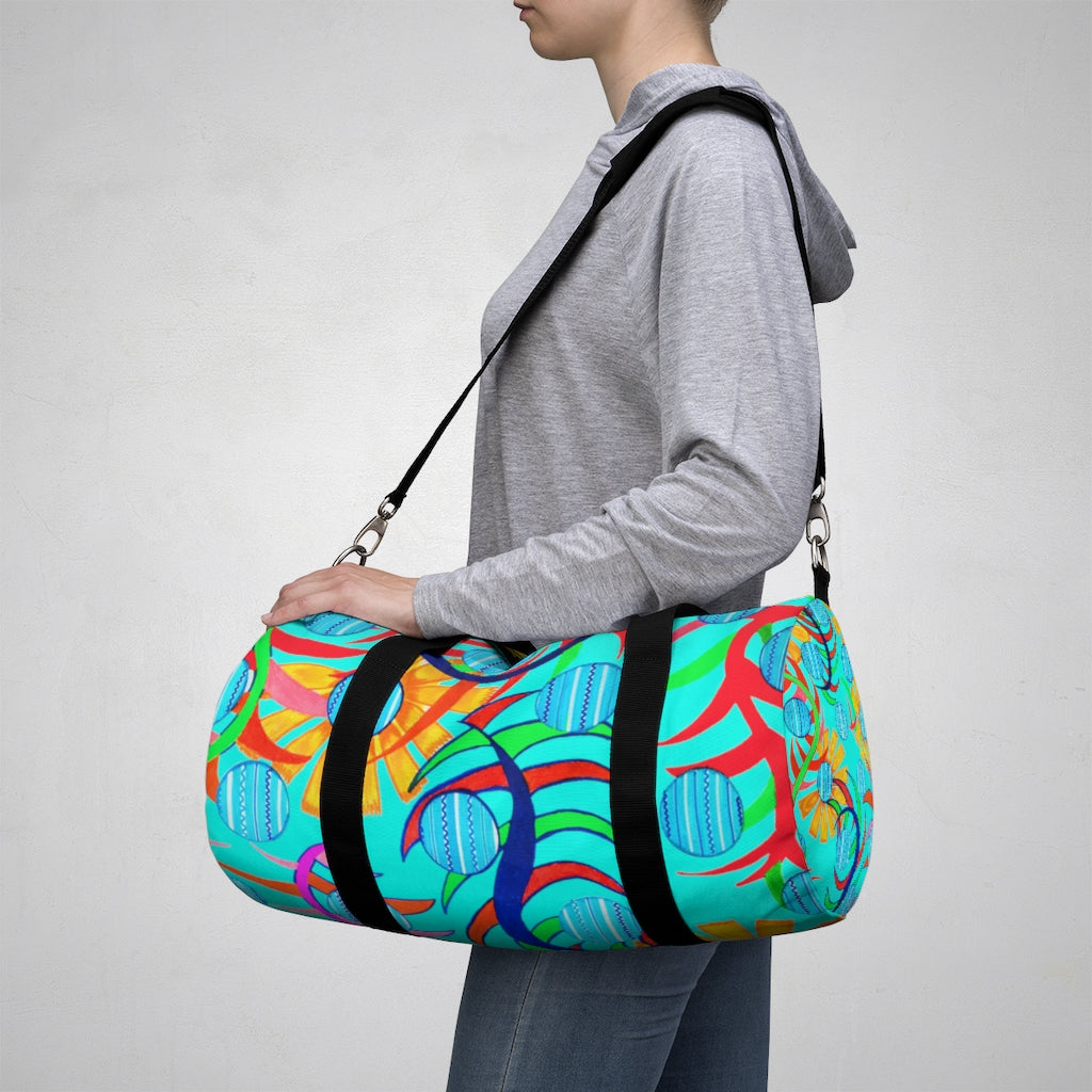 Sunflower Cyan Duffel Bag