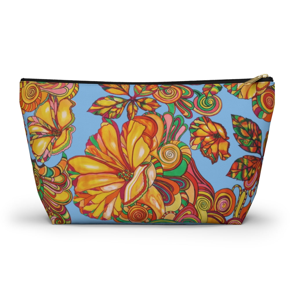 Sky Artsy Floral Accessory Pouch