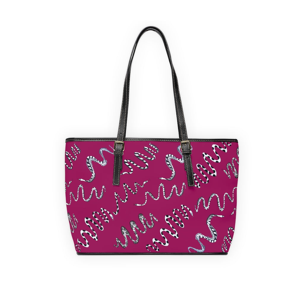 obscure orchid snake print tote bag