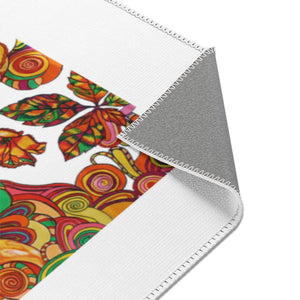 Artsy Floral White Area Rug
