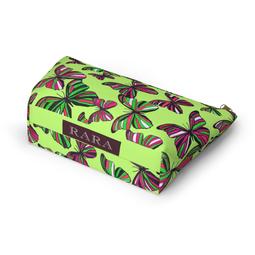 Butterflies Lime Accessory Pouch