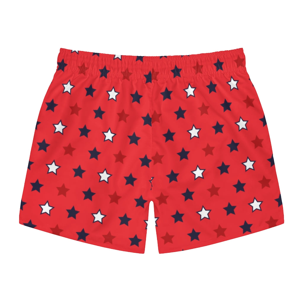 Men's Starboy Red Swimming Trunks