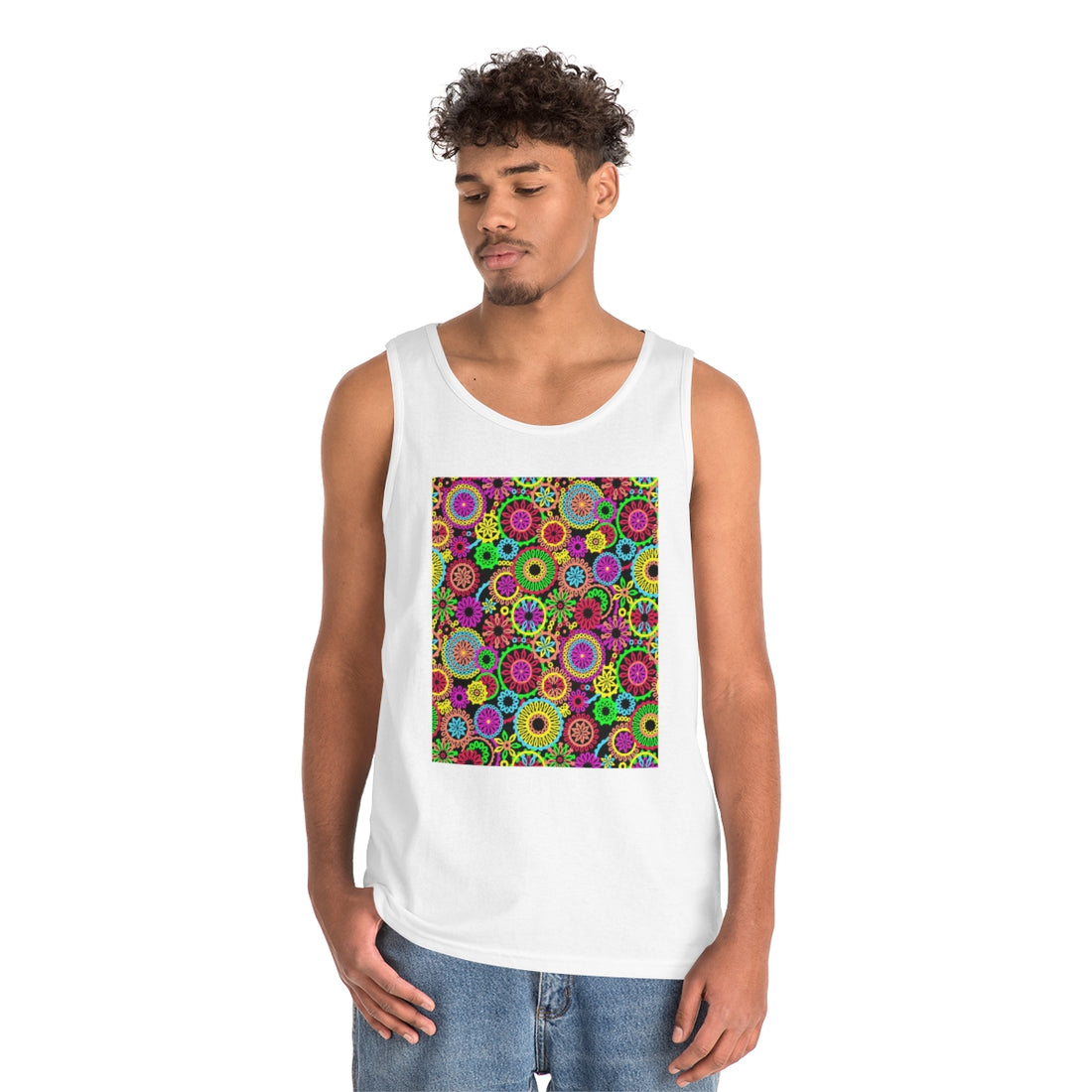 Unisex 70's Vibe Black Tank Top