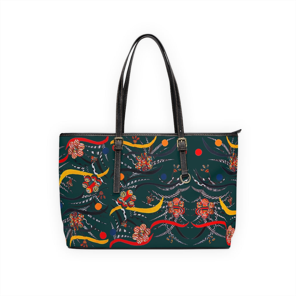 Bottle Green Wilderness PU Leather Shoulder Bag