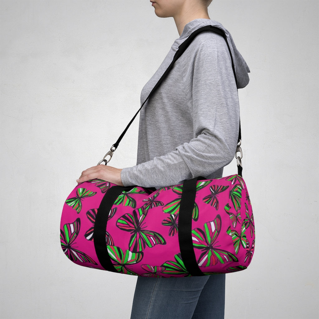 Butterflies Rose Duffel Bag