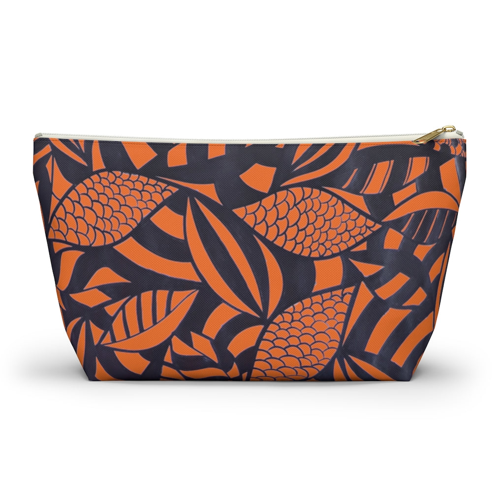 Orange Tropical Minimalist Accessory Pouch