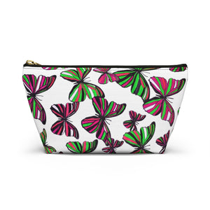 Butterflies White Accessory Pouch