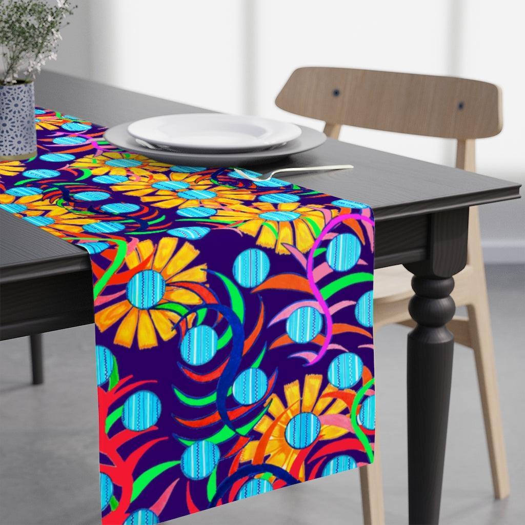 Sunflower Violet Table Runner