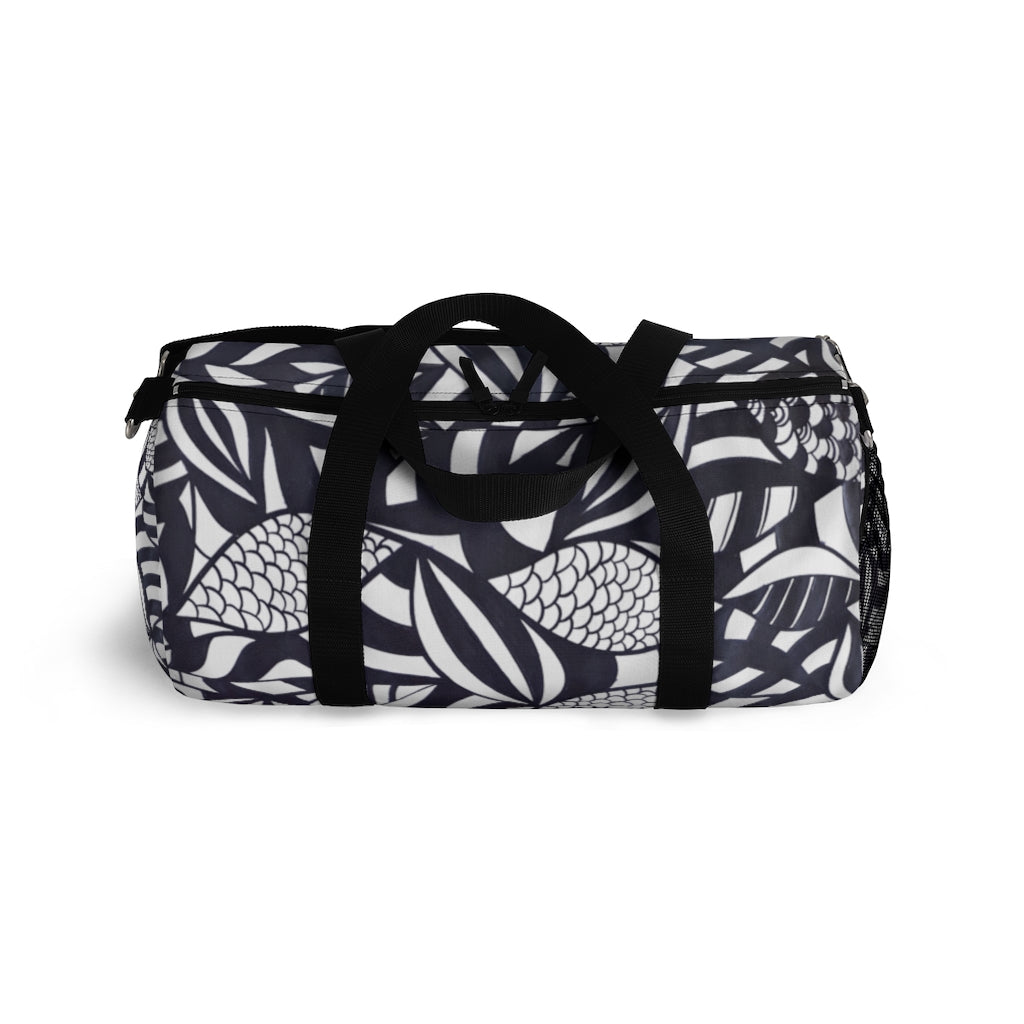 Tropical Minimalist Jet White Duffel Bag