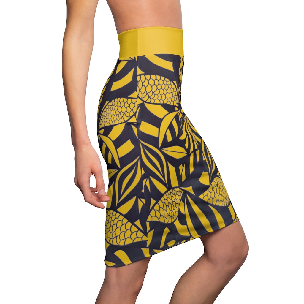 Tropical Minimalist Yellow Skirt