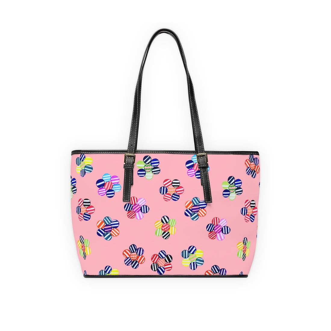 Blush Candy Florals PU Leather Shoulder Bag