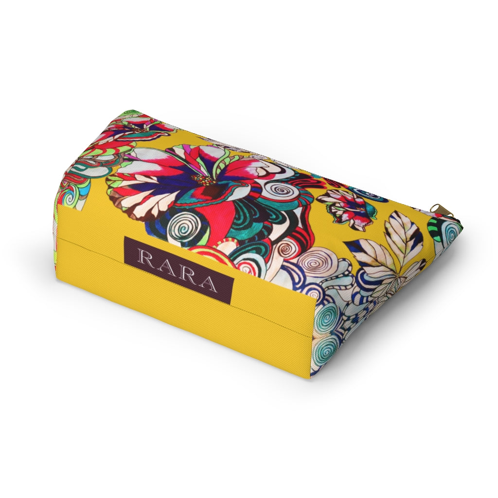 Floral Pop Yellow Accessory Pouch