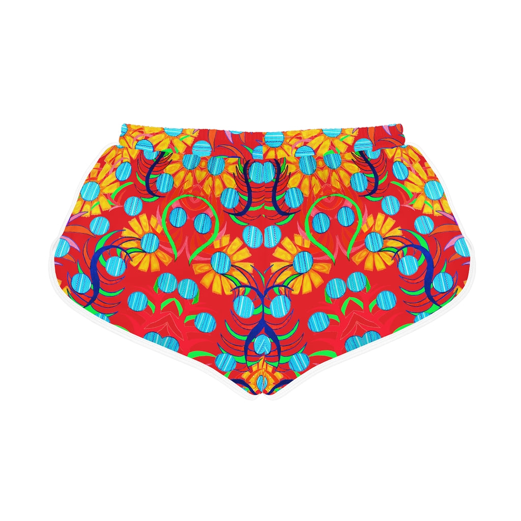 Red Sunflower Relaxed Shorts