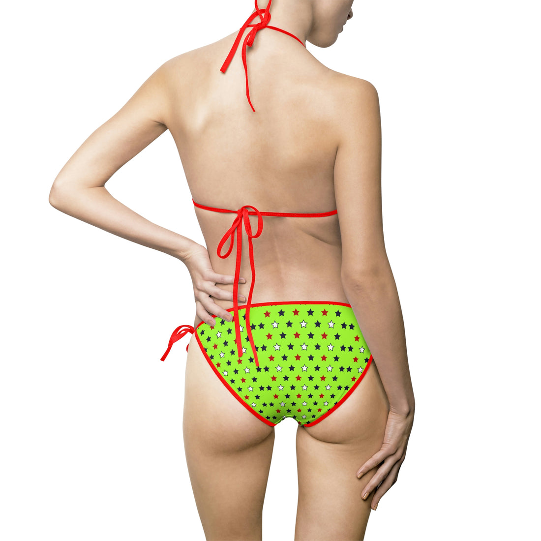 Lime Green Starry Bikini