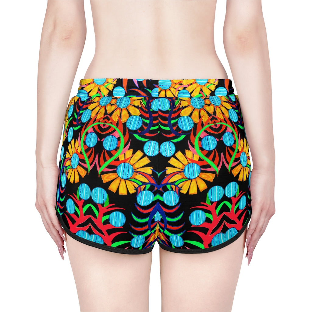 Black Sunflower Relaxed Shorts