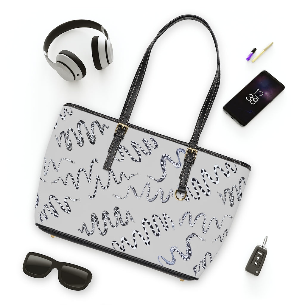 slate snake print handbag