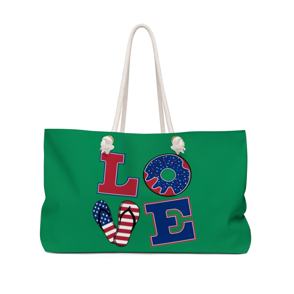 American Love Emerald Weekender Bag