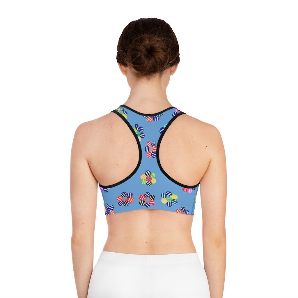 Sky Candy Florals (AOP) Sports Bra