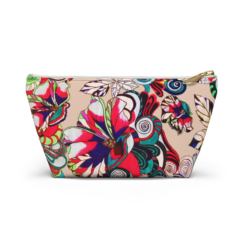 Floral Pop Nude Accessory Pouch