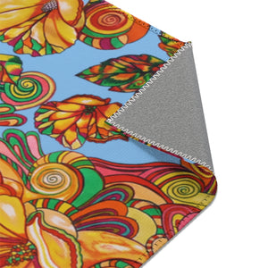 Artsy Floral Sky Area Rug