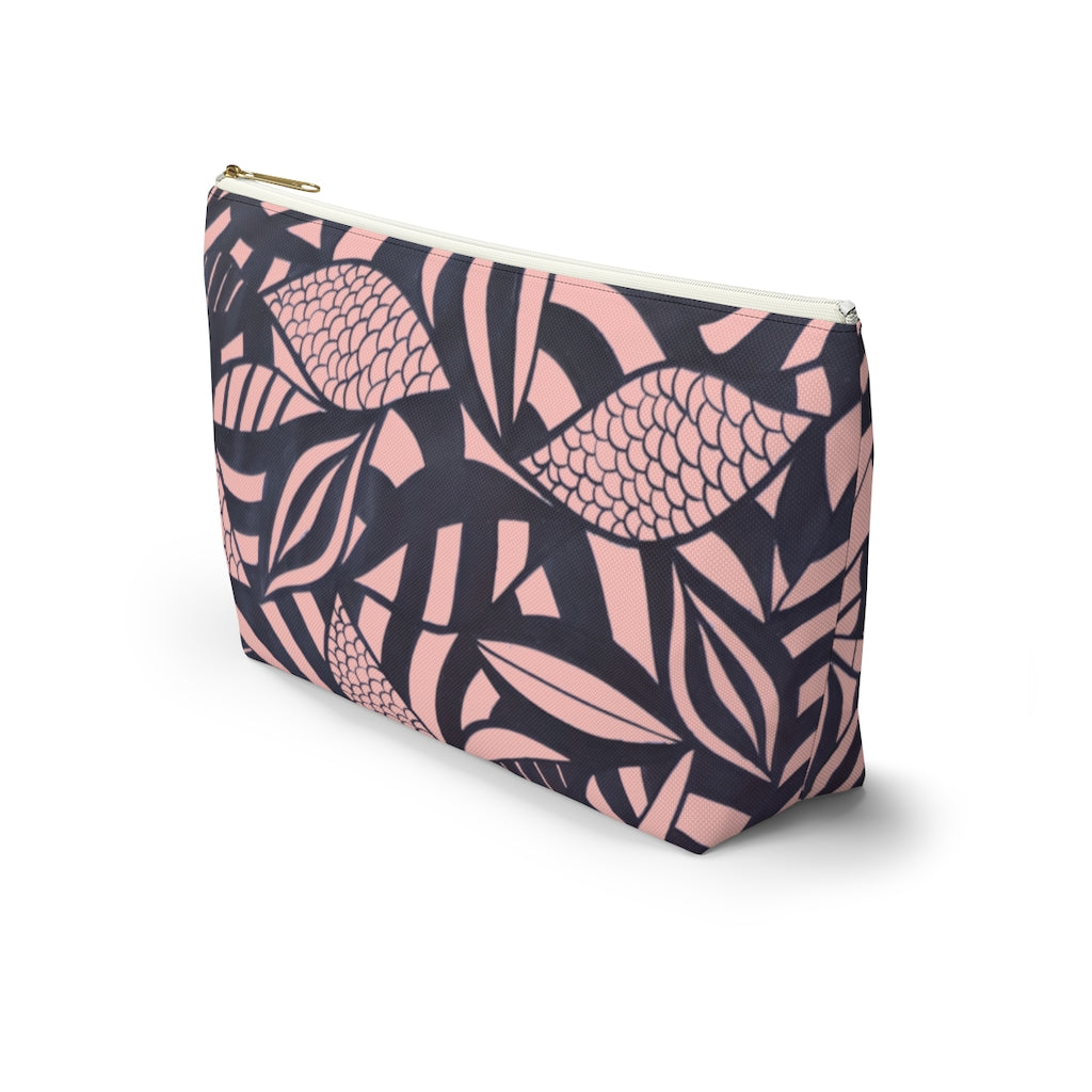 Blush Tropical Minimalist Accessory Pouch