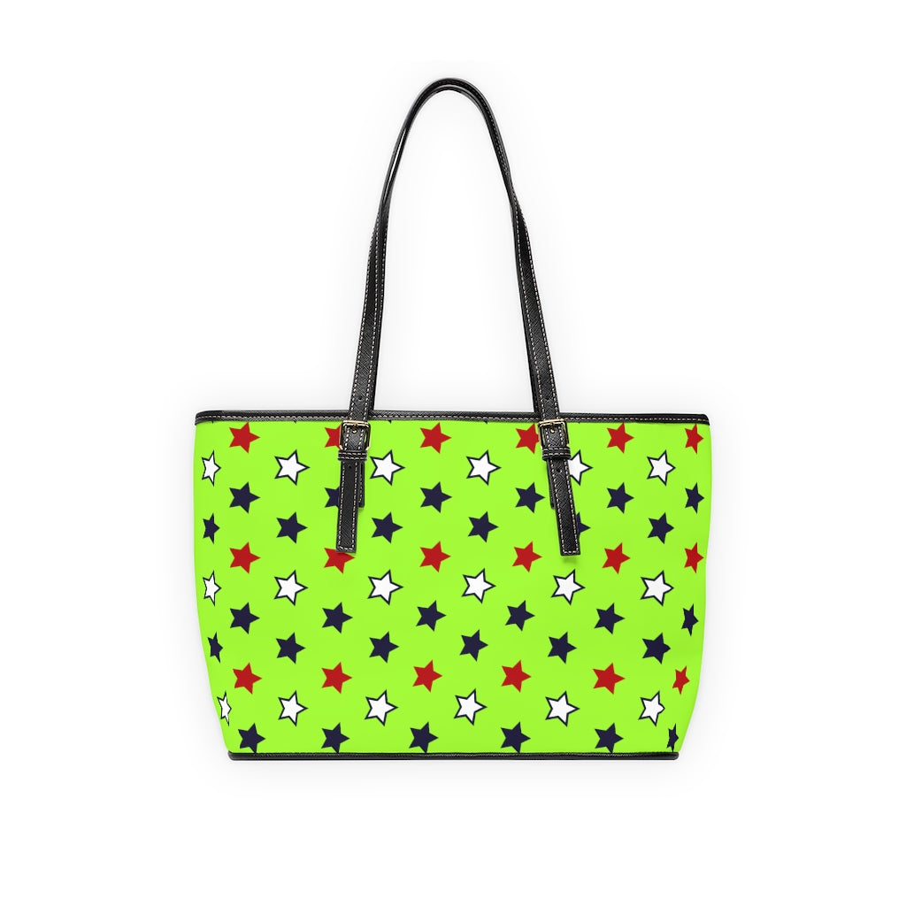 Starry Lime PU Leather Shoulder Bag