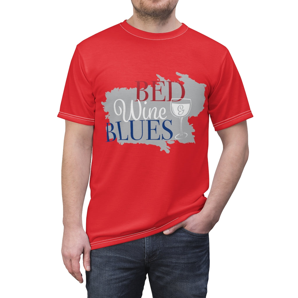 Menswear Red AOP Blues Tee