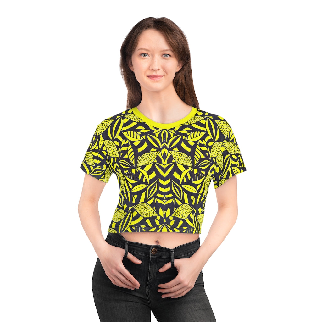 Canary Minimalist AOP Crop Tee