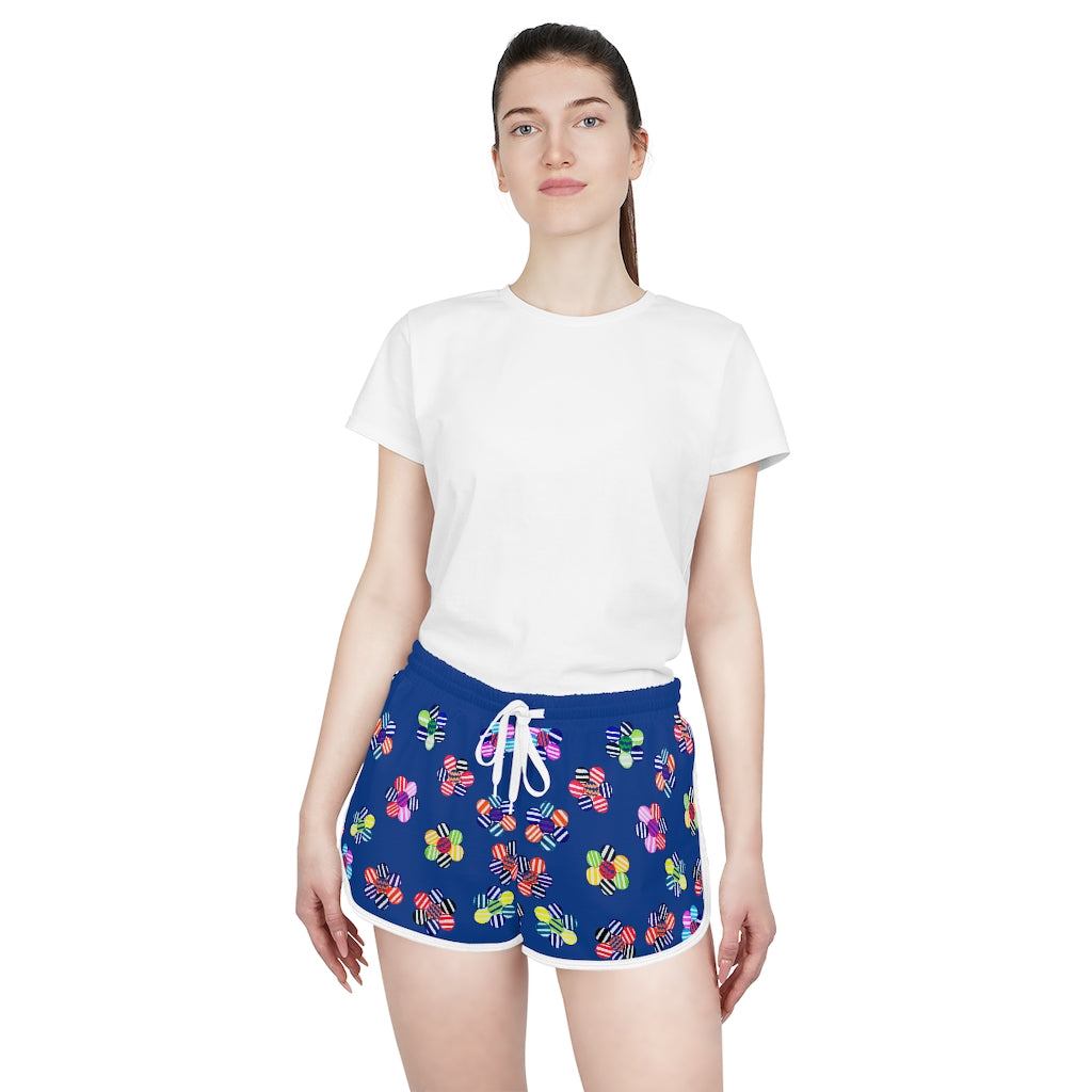 Blue Candy Florals Relaxed Shorts