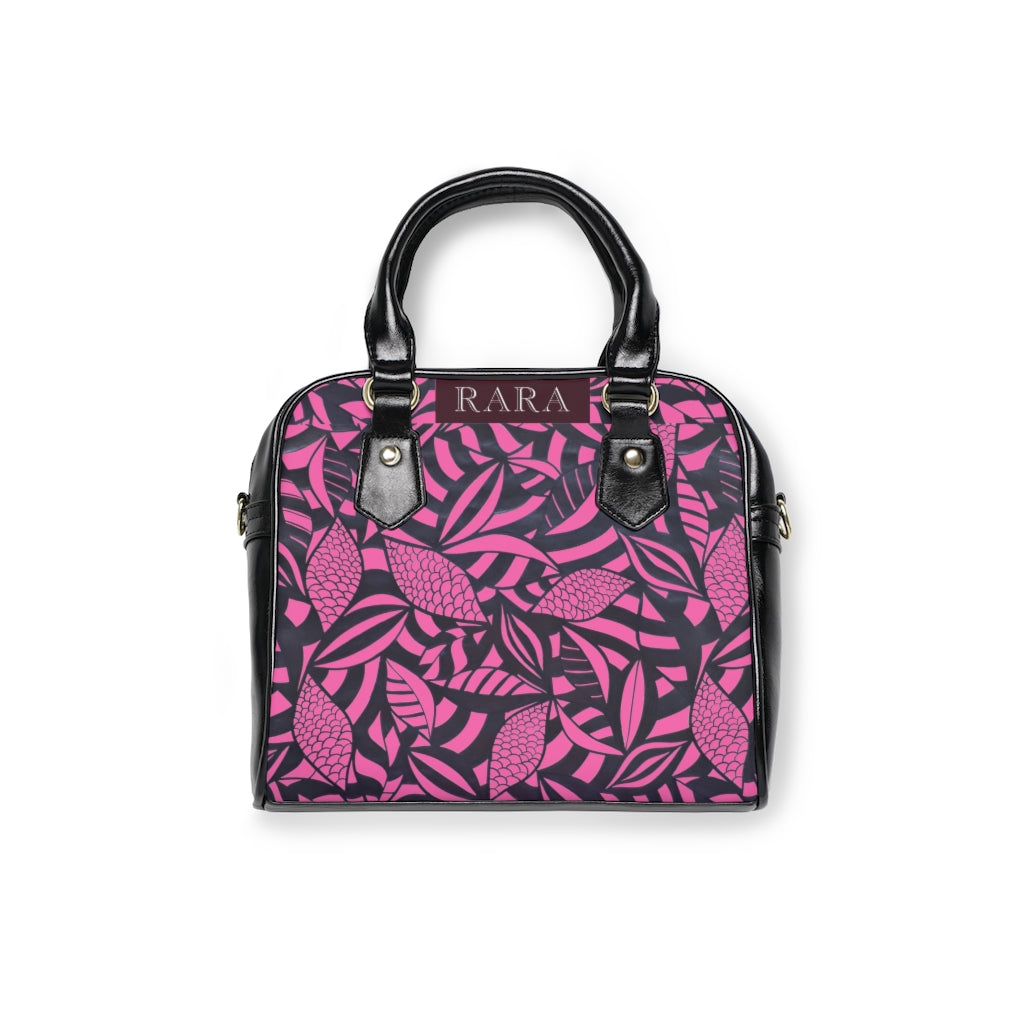 rose tropical print handbag