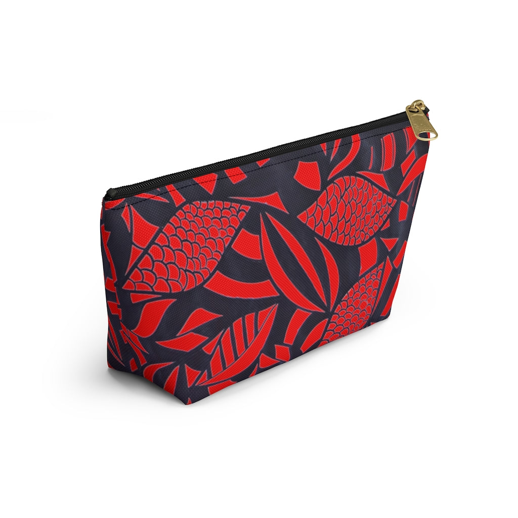 Scarlet Tropical Minimalist Accessory Pouch