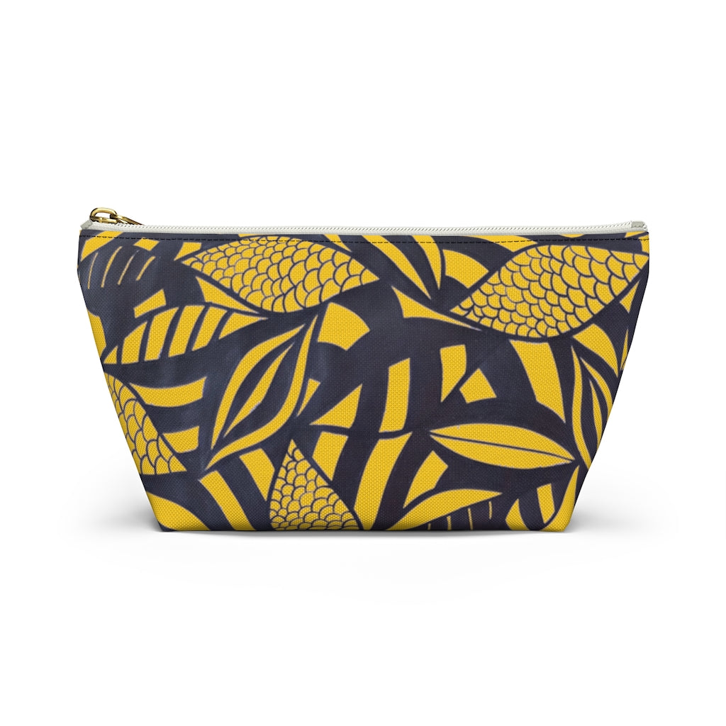 Yellow Tropical Minimalist Accessory Pouch