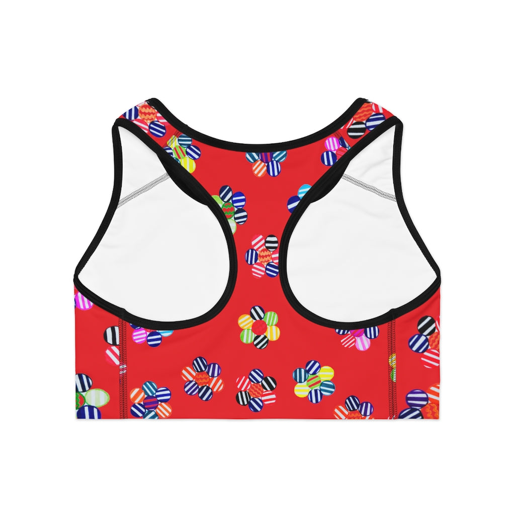 Red Candy Florals (AOP) Sports Bra