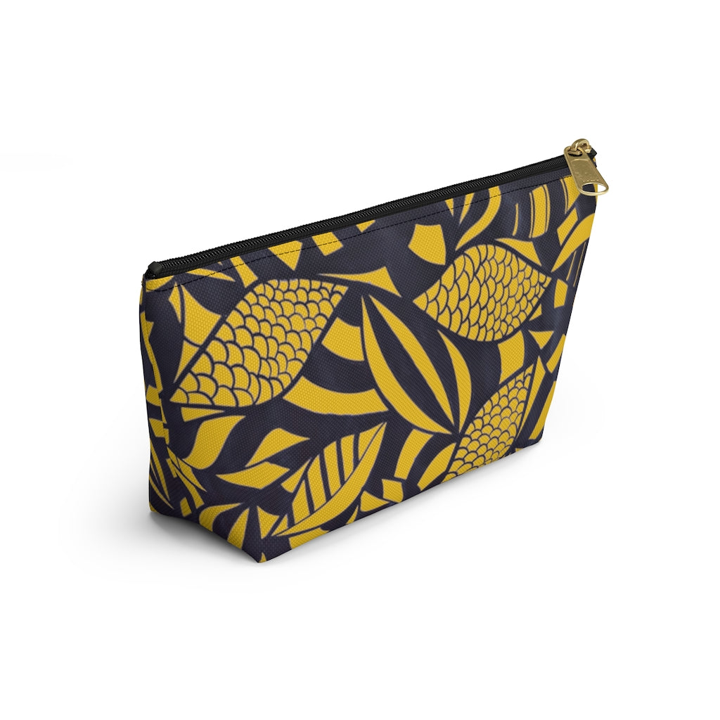 Yellow Tropical Minimalist Accessory Pouch