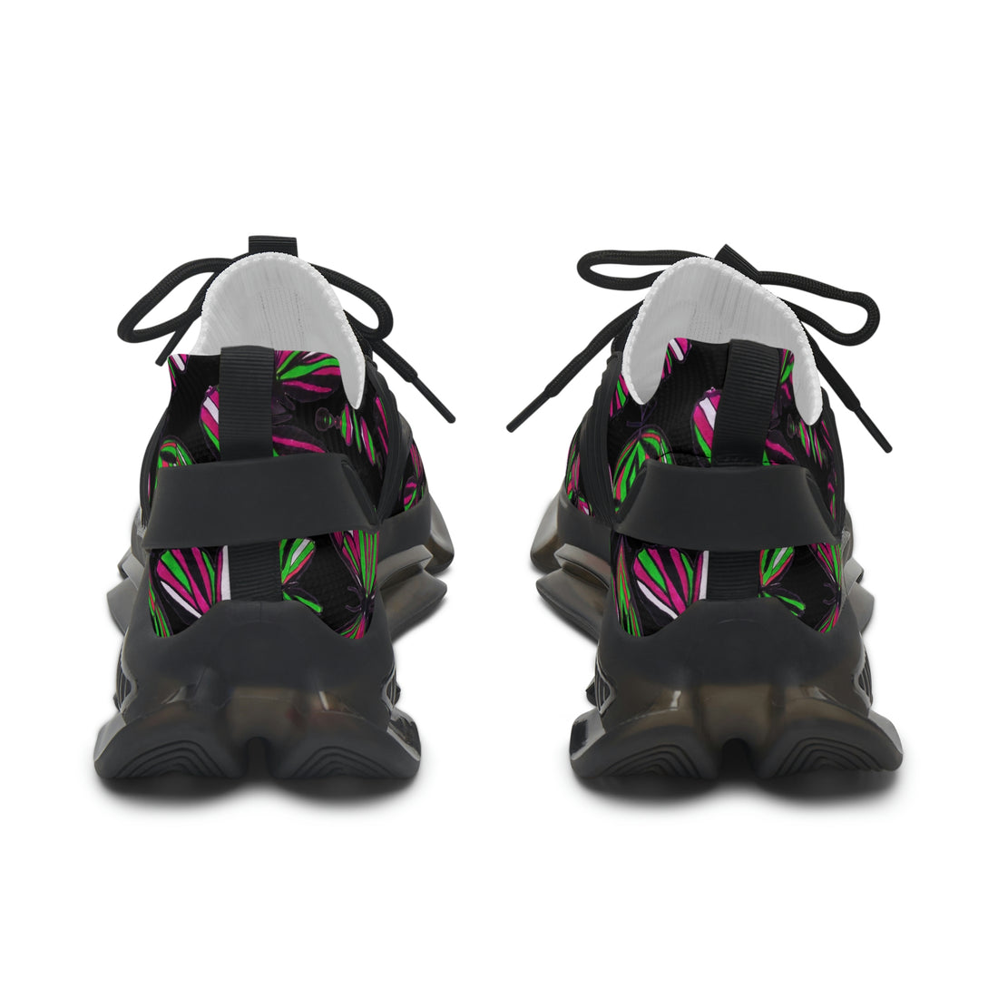 Black Butterfly Printed OTT Women's Mesh Knit Sneakers