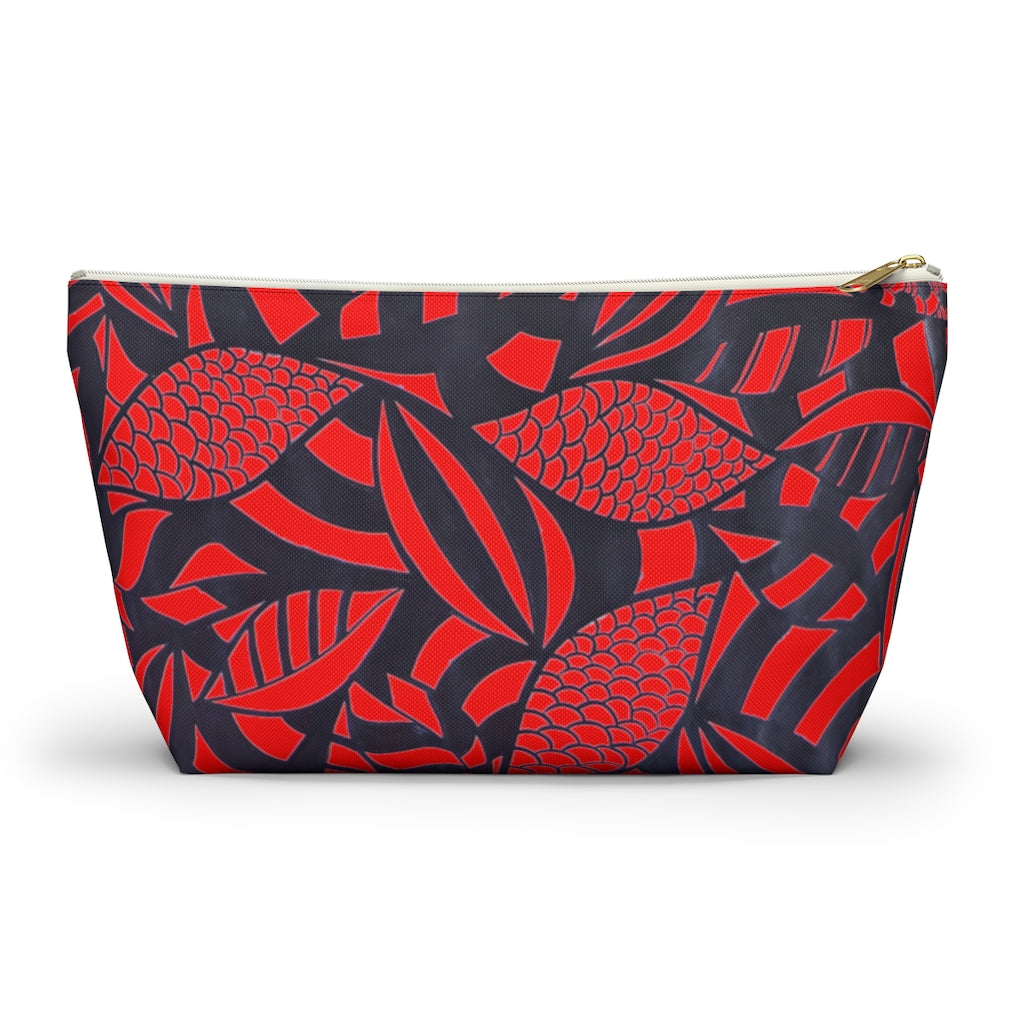 Scarlet Tropical Minimalist Accessory Pouch