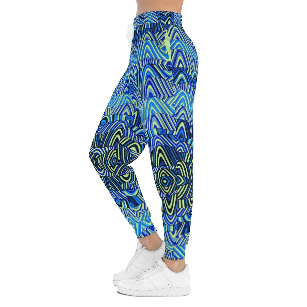 lime psychedelic printed unisex joggers