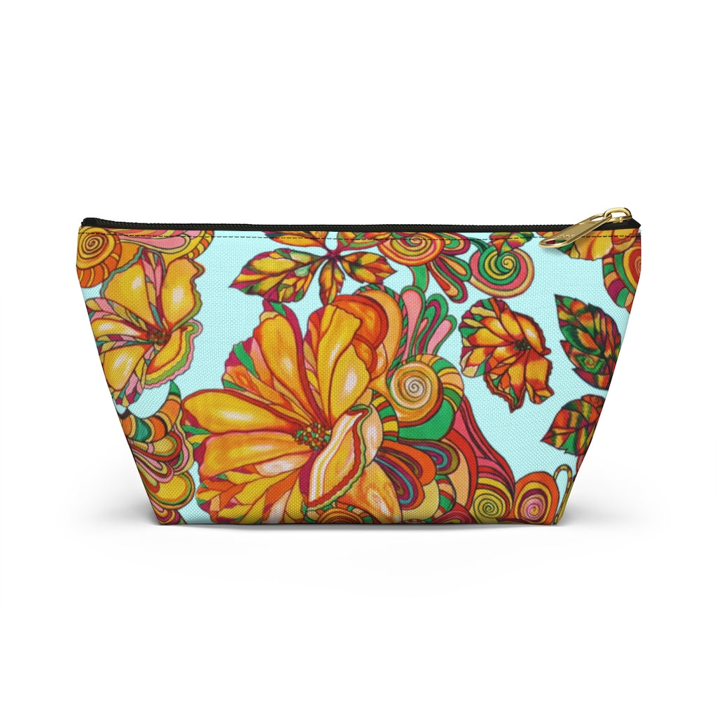 Icy Artsy Floral Accessory Pouch