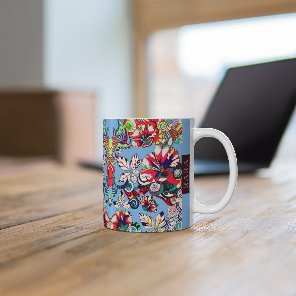 Floral Art Sky Mug 11oz