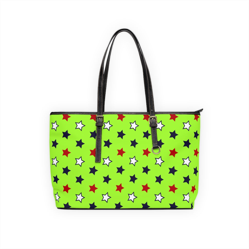 Starry Lime PU Leather Shoulder Bag