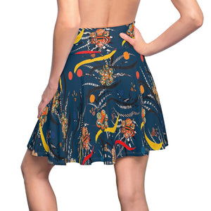 Teal Wilderness Skater Skirt