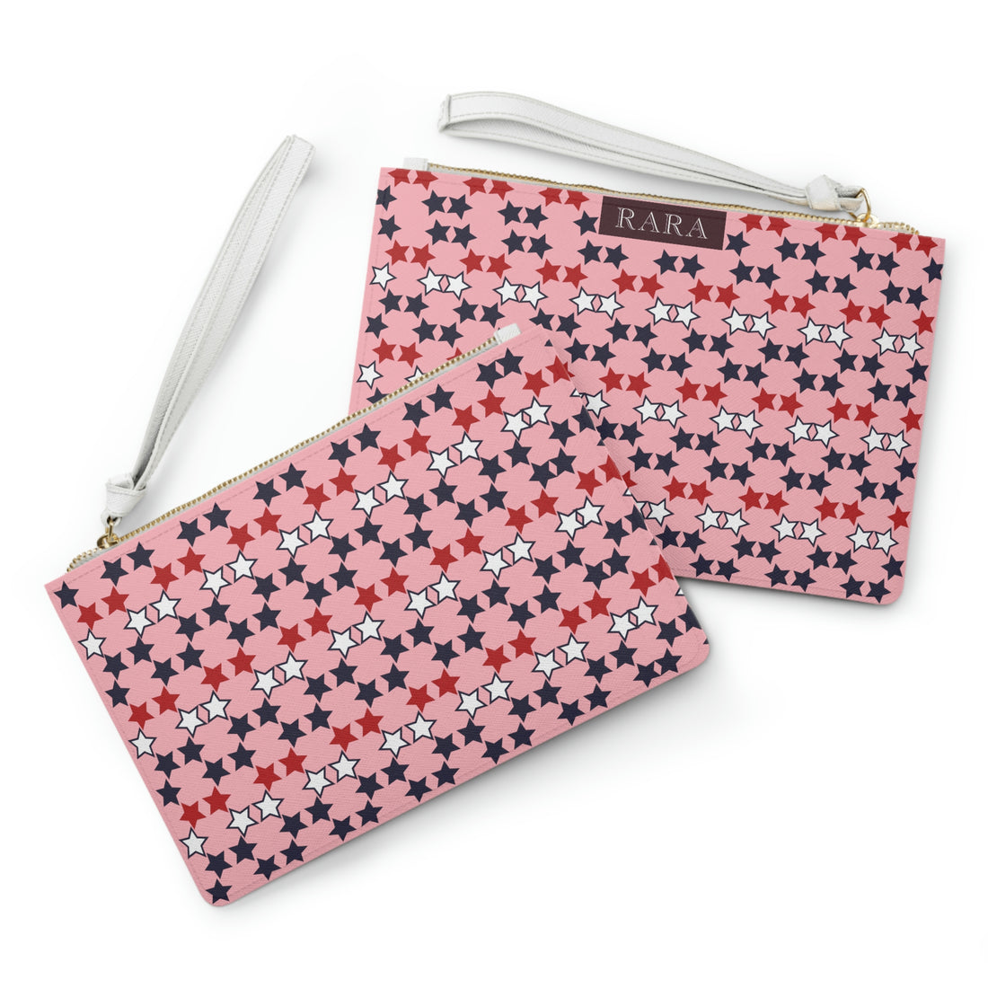 Blush Star Print Clutch Bag