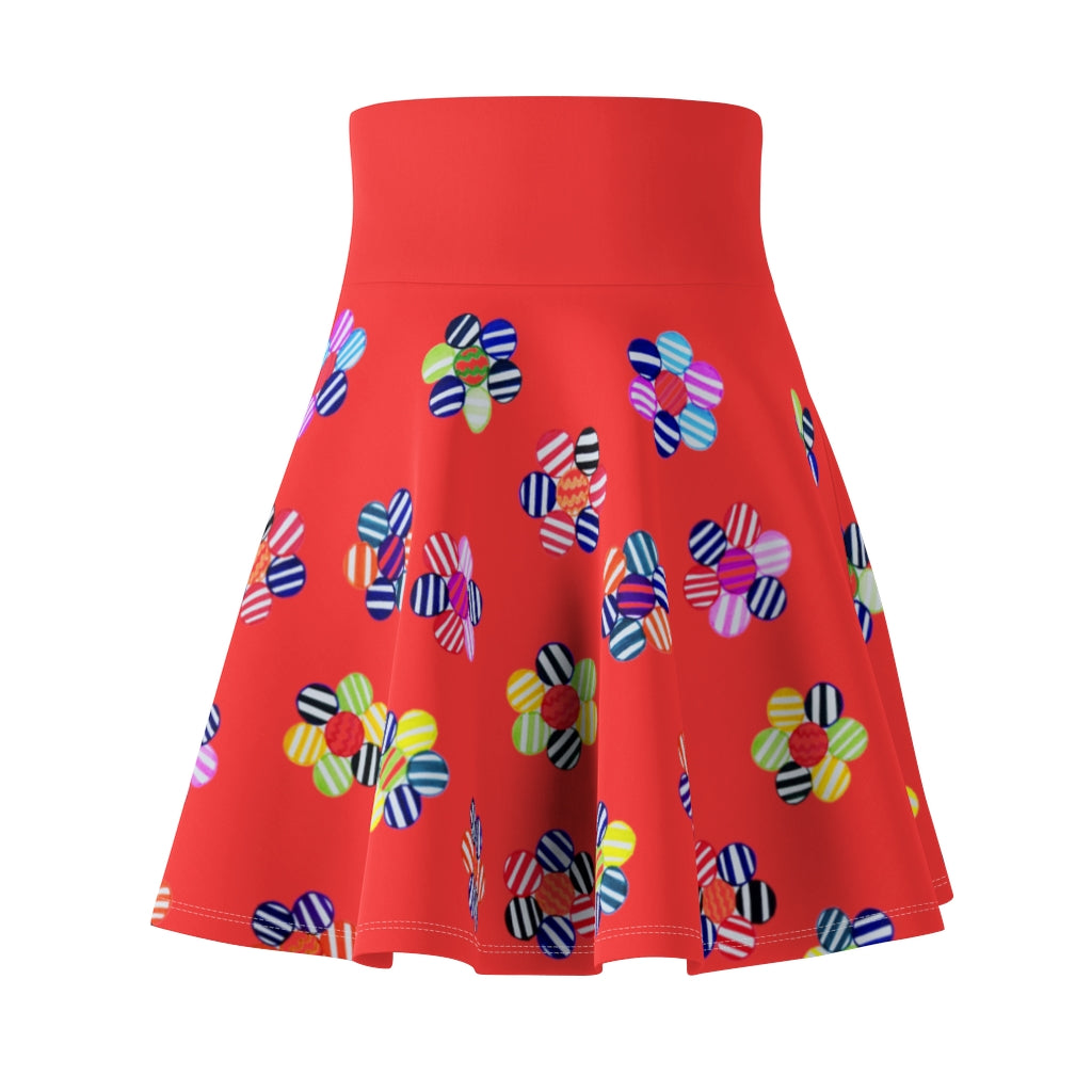 Vermillion Candy Florals Skater Skirt