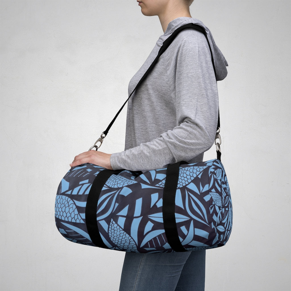 Tropical Minimalist Blue Duffel Bag